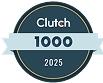 Clutch 1000 2025 Award logo