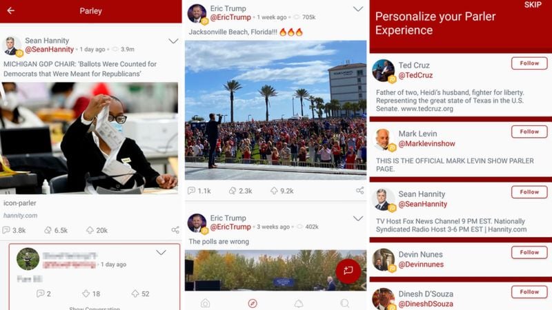 Parler App Screenshots