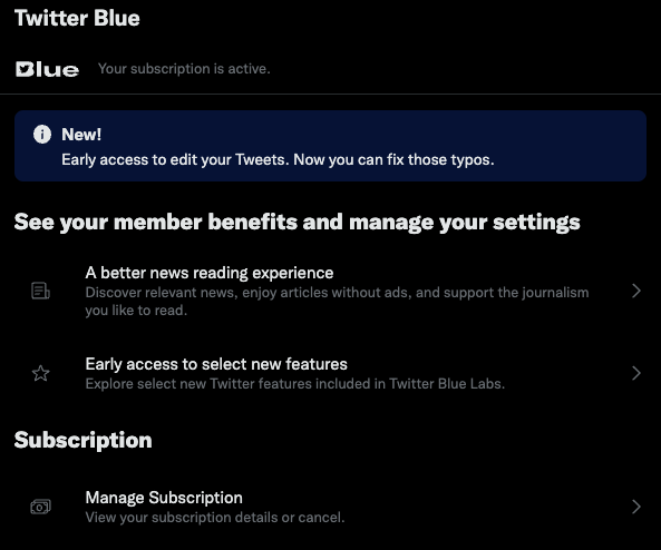 Twitter Edit Button for Twitter Blue