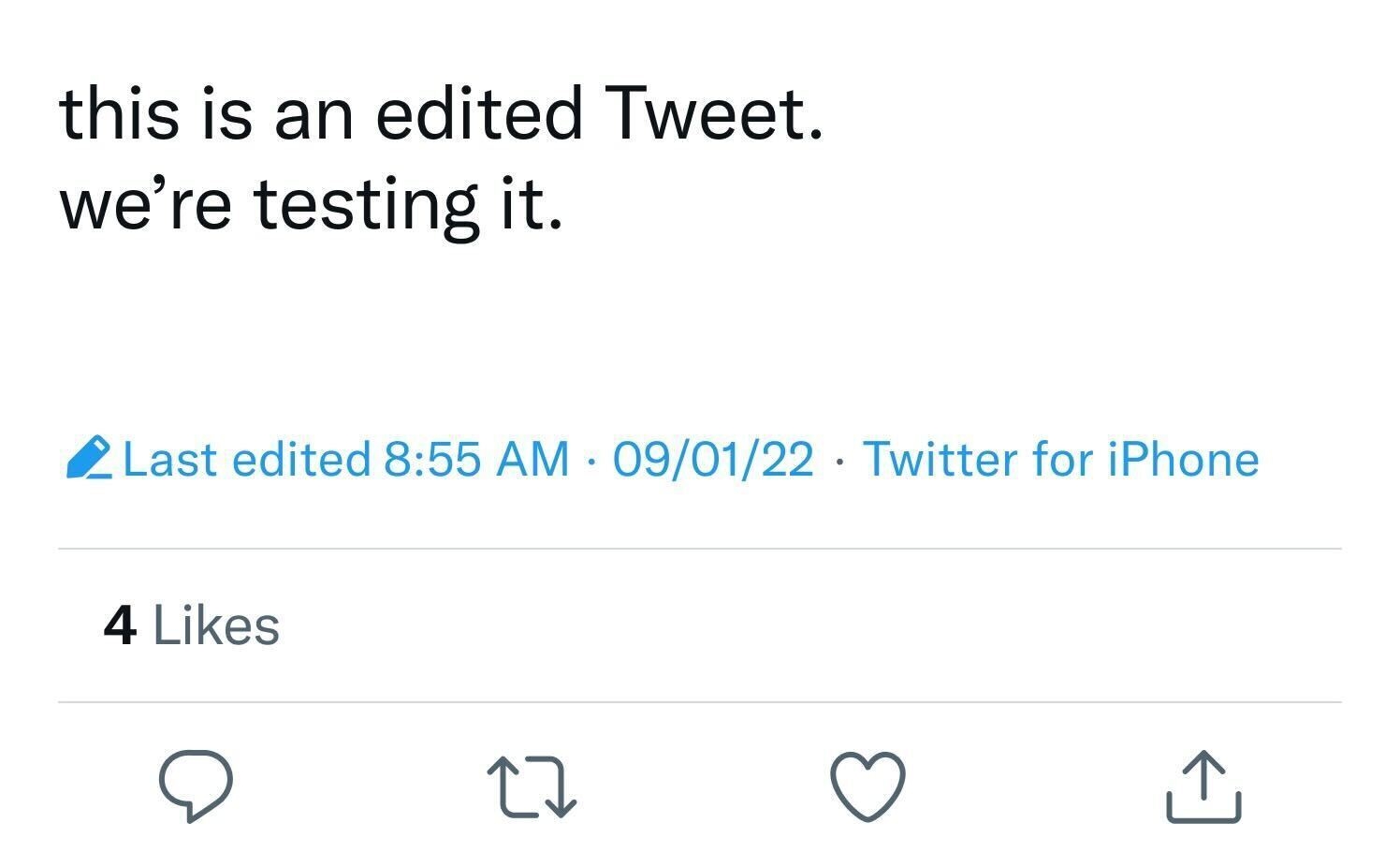 Twitter Edited Tweet - testing